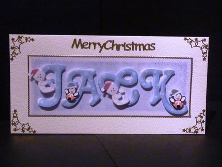 Jack Personalised Christmas Large Dl Card Front by Lynn Butters