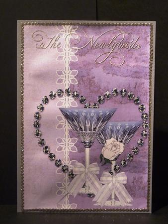 Lilac Wedding Card Front & Insert by Lynn Butters