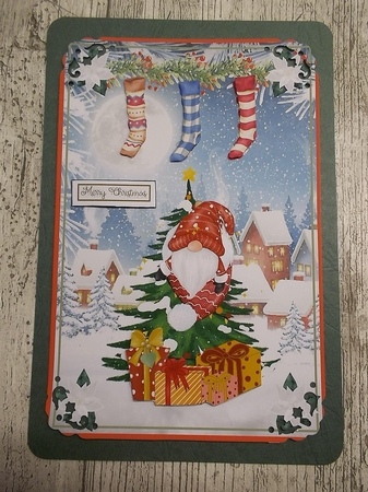 Cosy Christmas Gnomes A5 Decoupage Topper 3 by Crafty Lynn