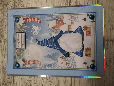 Christmas Wonderland Gnome Decoupage Topper 1 by Crafty Lynn