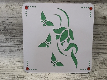 FLORAL SWIRLS SQUARE CARD by Crafty Lynn