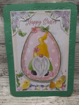 Happy Easter Gnome Decoupage A5 Topper 3 by Crafty Lynn