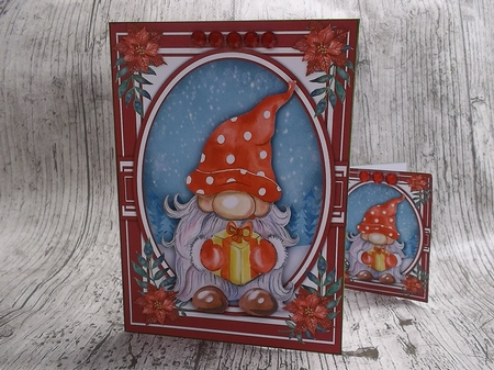 A5, Mini kit, Red Christmas Gnome by Crafty Lynn