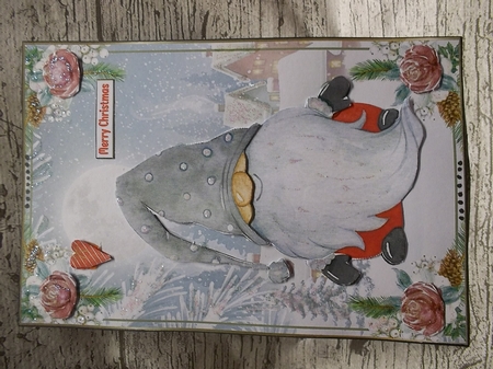 Christmas Gnome Decoupage A5 Topper 2 by Crafty Lynn