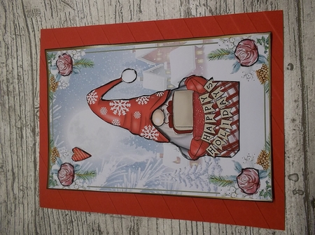 Christmas Gnome Decoupage A5 Topper 5 by Crafty Lynn