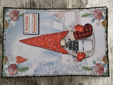Christmas Gnome Decoupage A5 Topper 7 by Crafty Lynn