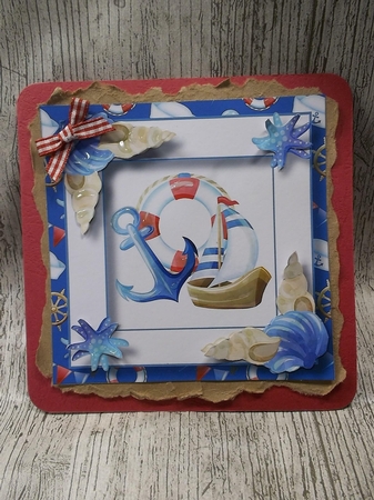 Watercolour Nautical 8x8 by Crafty Lynn