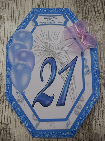 Wishing You A Happy 21st Birthday - Octagon Card by Crafty Lynn