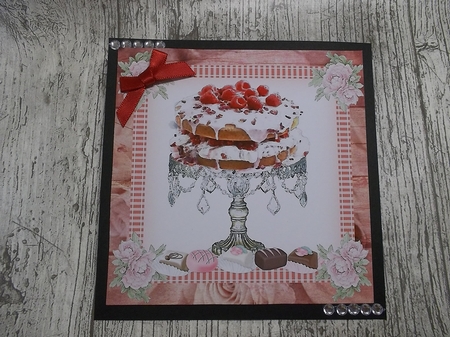 3 Pink cake card front/toppers by Crafty Lynn