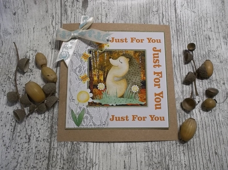 3 Hedgehog just for you card front/toppers by Crafty Lynn