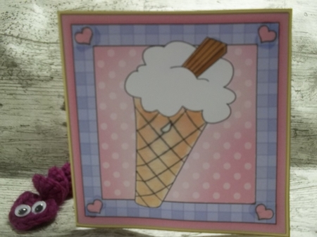 Sweet Treats Ice Cream Cut and Fold Card by Crafty Lynn
