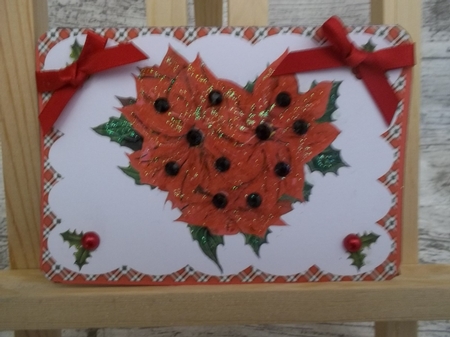 Poinsettia Cut and Fold Card by Crafty Lynn