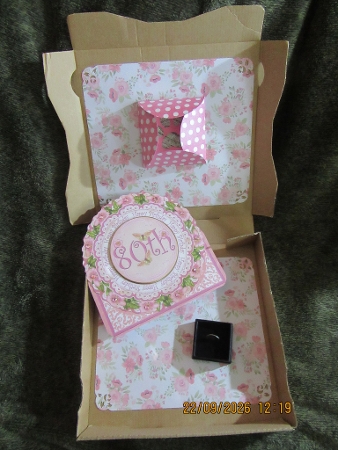 Pink Blossom Happy 80th Birthday 3D Picture Doily C & E Kit by Crafty Lynn