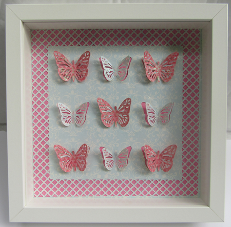 Layered Butterfly Pop Out Collage Design (c) 3 x 3 by Crafty Lynn