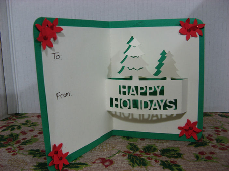 037 Happy Holidays Pop Up Insert by Crafty Lynn