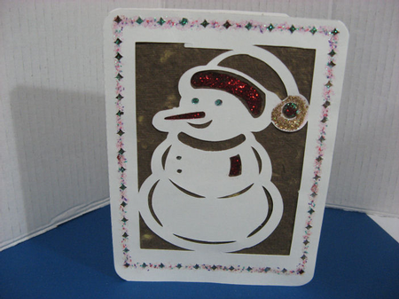 SNOWMAN CHRISTMAS CARD by Crafty Lynn