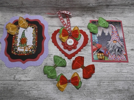 4 Christmas Bows - Digital Embellishment  by Crafty Lynn