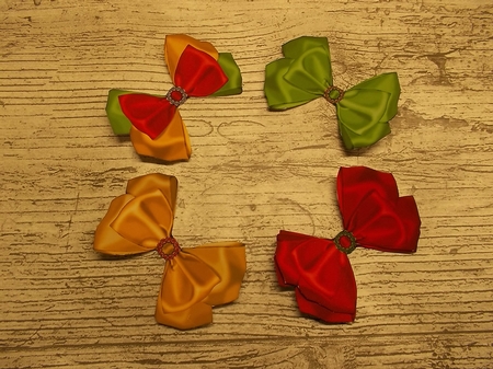 4 Christmas Bows - Digital Embellishment  by Crafty Lynn