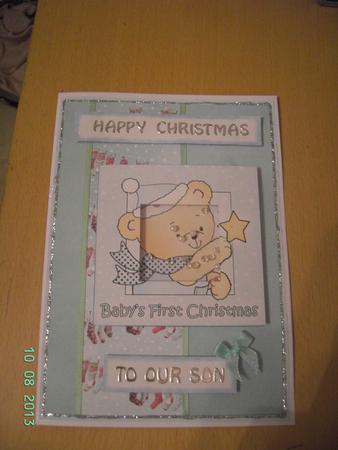 Cute Hunney Bear Robert has a Christmas Star - Babys First Christmas Tunnel Topper by Lynn Ison