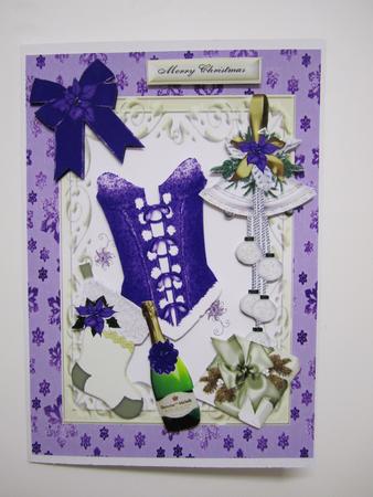 Pretty Purple Basque with Christmas Stocking! by Lynn Keeton