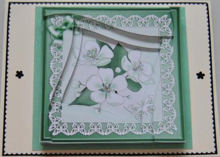 Apple Blossom Wavy Spiral Side Stacker by Lynn Mason