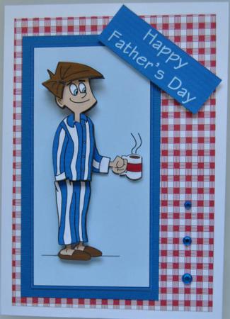 Happy Father's Day (light Blue) - Decoupage by Lynn Mason