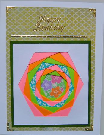Basic Hexagon Iris Folding Pattern by Lynn Mason