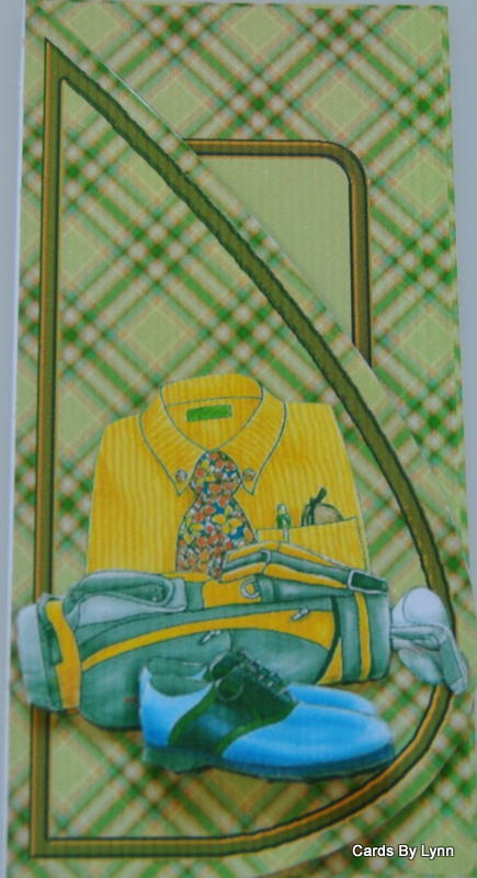 Golfer Teardrop Card by Lynn Mason