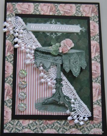 Pretty Girl in Pretty Frame, Backing Paper by Lynn Mason