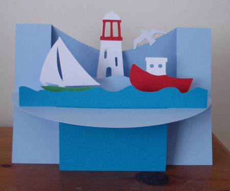 Boat Shelf Card by Lynne Brown