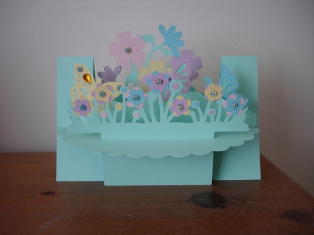  Butterflies and Flowers Shelf Card by Lynne Brown