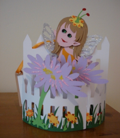 Zinnia Fairy Bendy Card by Lynne Brown