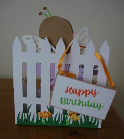 Zinnia Fairy Bendy Card by Lynne Brown