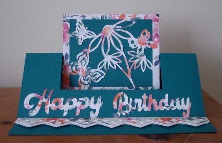 Flowers and Butterflies Swing Easel Card  by Lynne Brown