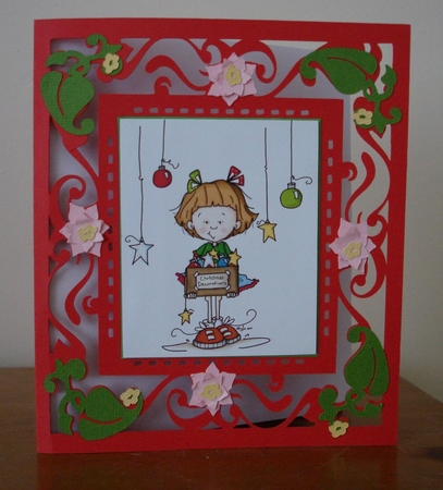 Deckled Edged Card Folder - Christmas Theme #03 by Lynne Brown