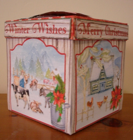 Winter on the Farm Exploding Box Surprise Kit. by Lynne Brown