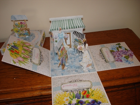 Vintage Flower Market Exploding Box Surprise Kit by Lynne Brown