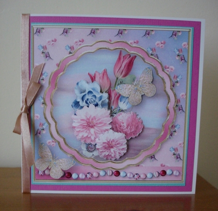 Pink and Blue Cluster Stacked Layer Card Mini Kit by Lynne Brown