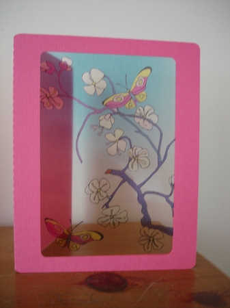 BUTTERFLIES 3D SUNCATCHER (3 IN 1) CARD by Lynne Brown