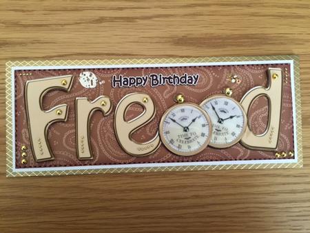 Large Dl Birthday Fred Watches Insert by Lynne Needham