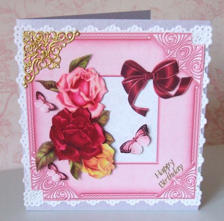3 Roses and Buterflies by Lynne Spiers