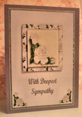 Deepest Sympathy Ivory Roses by Lynne Spiers