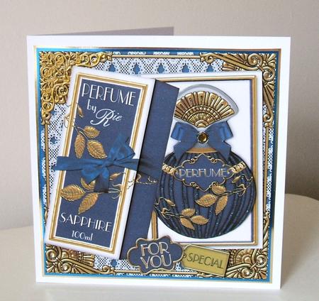 Blue Sapphire Boxed Perfume for You Decoupage Step-by-step by Lynne Spiers