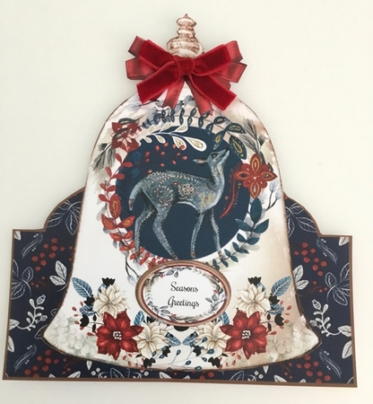 Folk Art Christmas Bell 02 Shaped Mini Page Kit by Lynne Todd