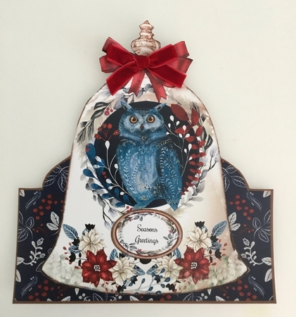 Folk Art Christmas Bell 03 Shaped Mini Page Kit by Lynne Todd