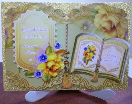 Rose in Bloom Book Plate Card & Stand Mini Kit by Lynne Todd