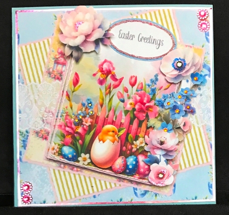 Pastel Easter 3: Easter Chick & Garden 7 x 7 Card Mini-Kit, 7 Sheets by Lynne Urman