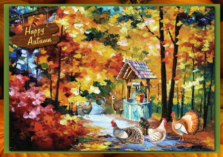 Autumn Fall Paint Effect 4 by Lynne Urman