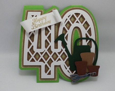 Milestone number card, 40 by Lyn Simms