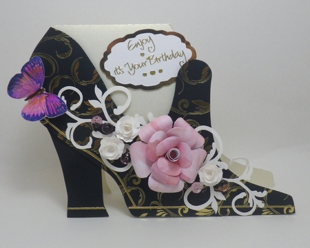 Shoe card 1 by Lyn Simms